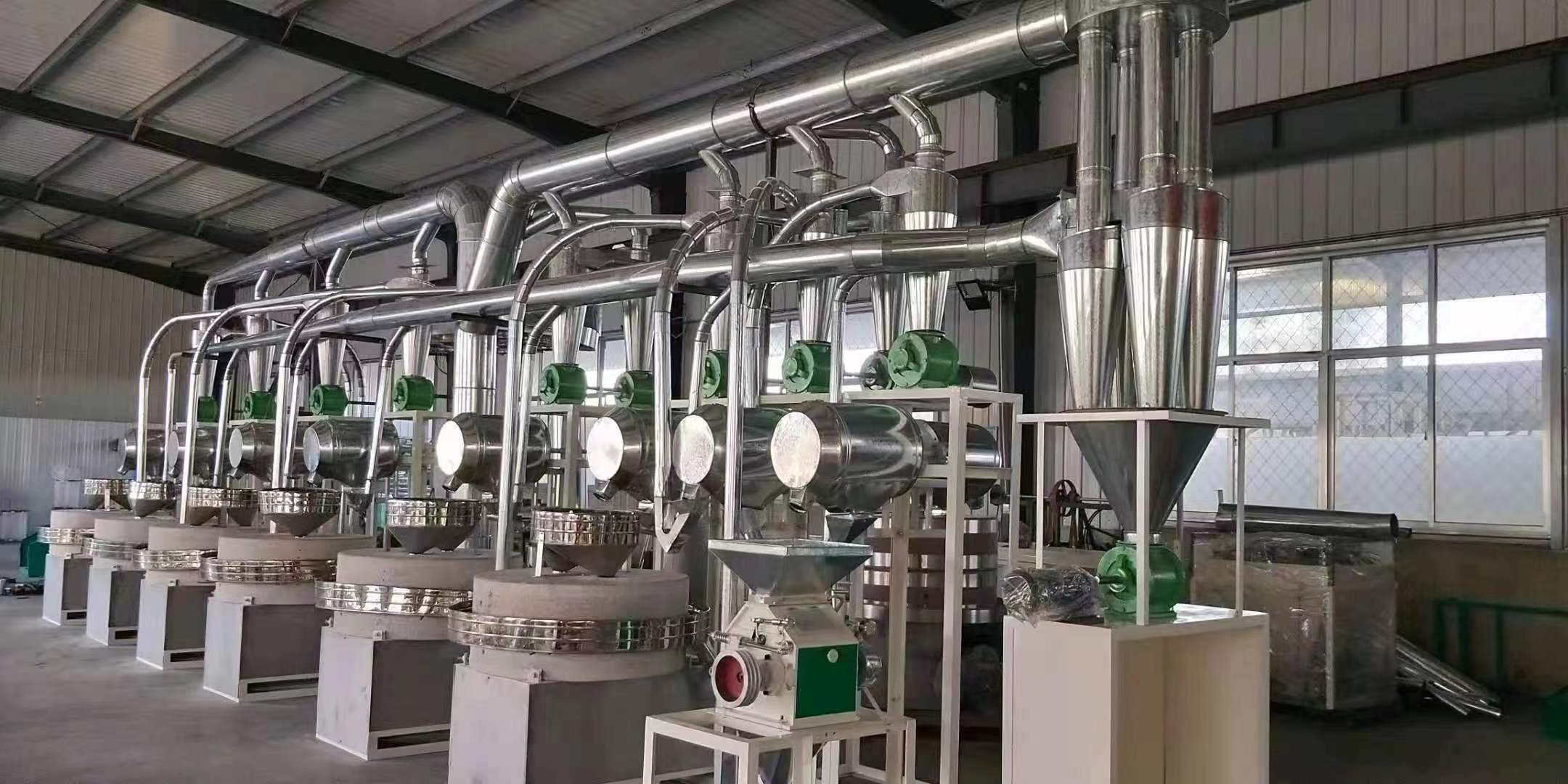 SM100×6+1×12T小麥石磨制粉成套機組